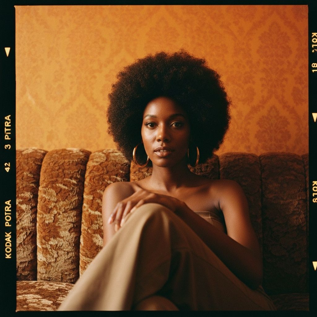 Portrait on a velvet couch
